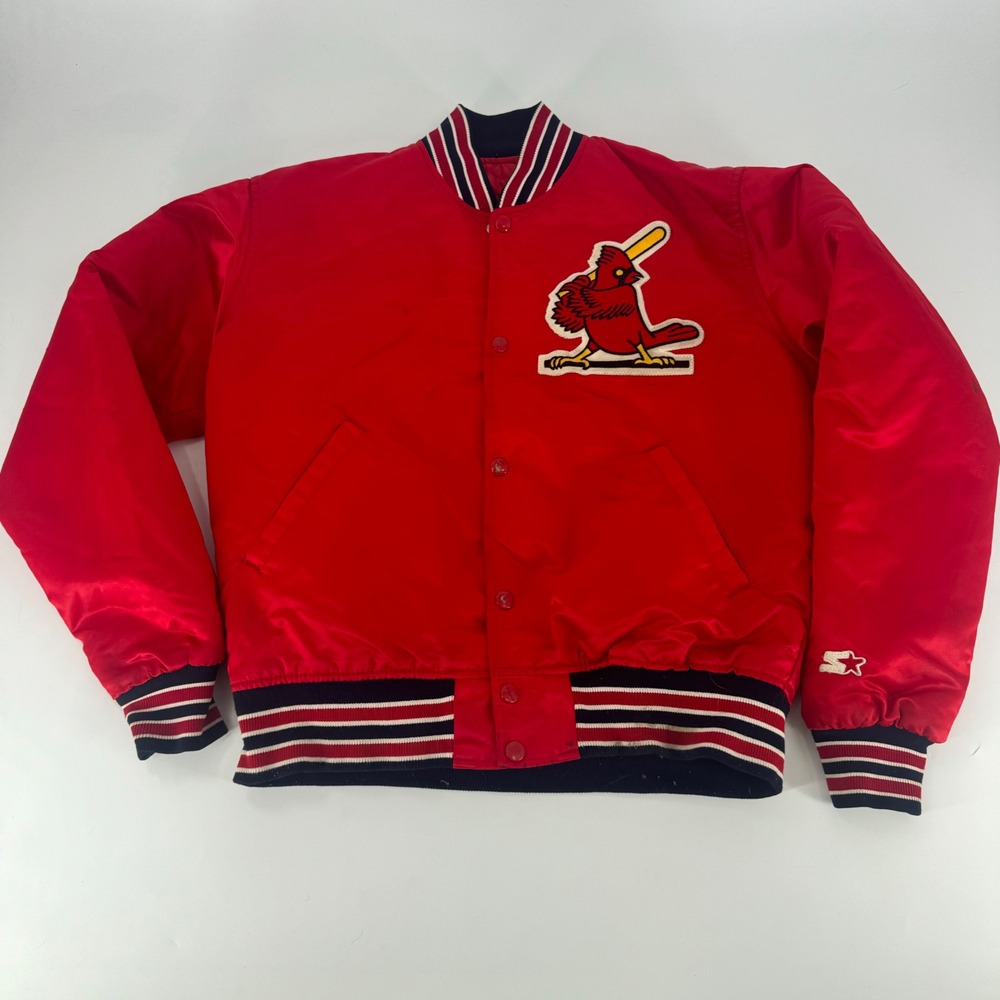 Vintage Starter St Louis Cardinals Satin Jacket Red MLB Diamond Collection Small
